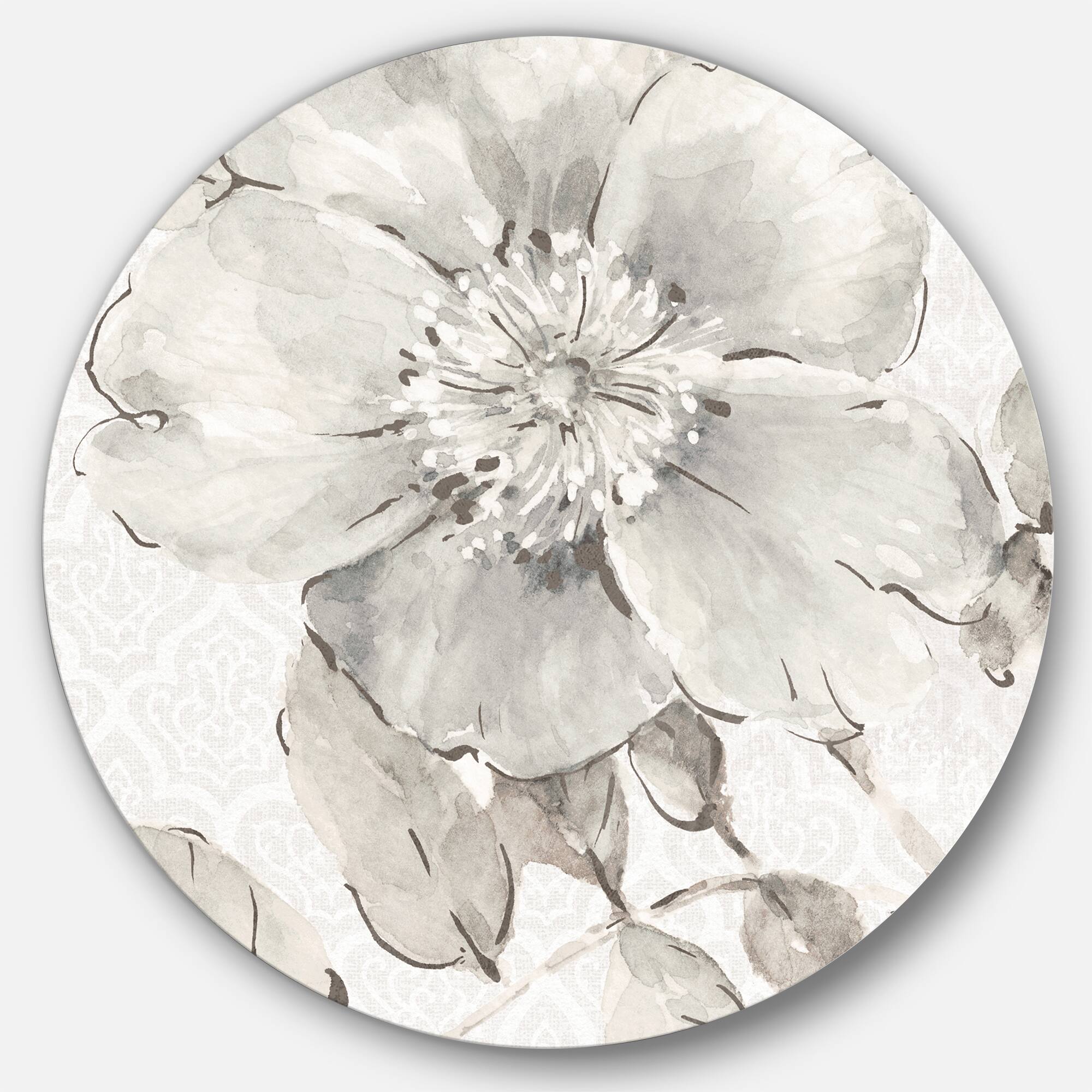 Designart - Indigold Grey Peonies II